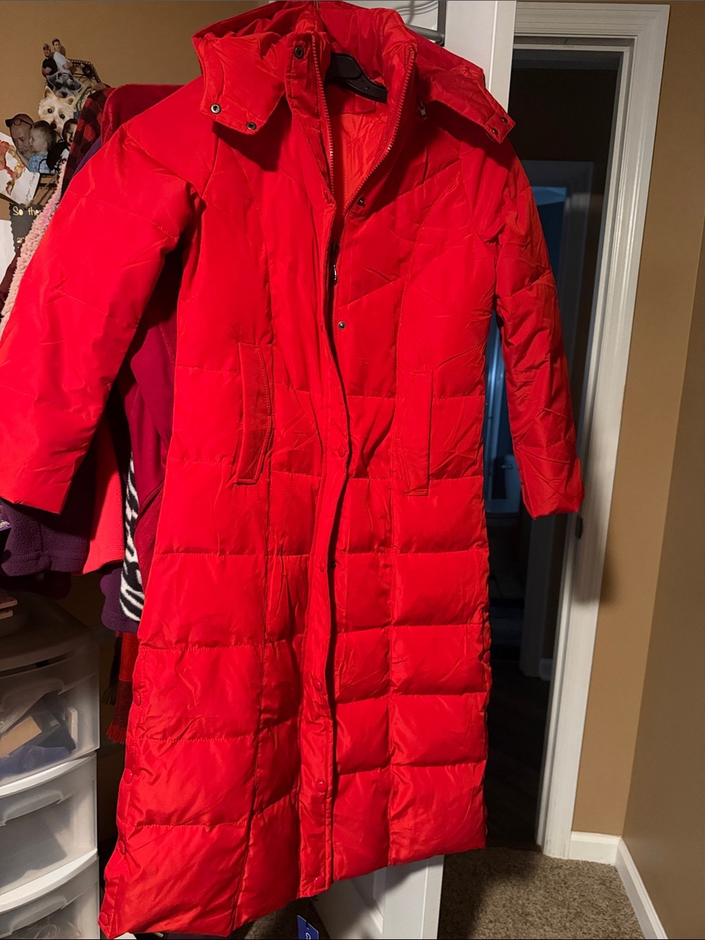 Stylish ChouYatou quilted med-weight long winter coat (XS) NWT!